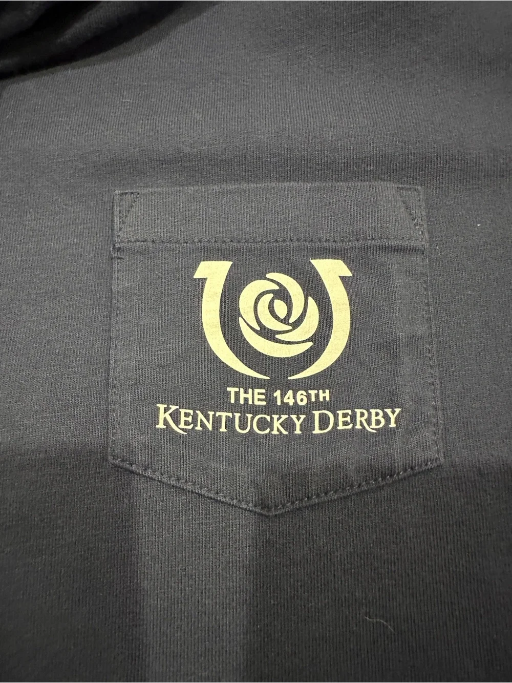 Men's Vineyard Vines 146th Kentucky Derby 🐎 Navy Hooded Long Sleeve Tshirt